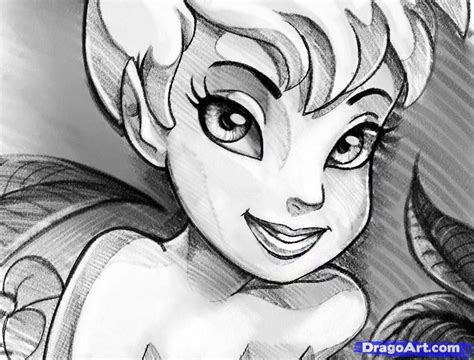 Pencil Drawing Of Disney Tinkerbell