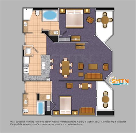 Marriott Aruba Surf Club 3 Bedroom Floor Plan - floorplans.click