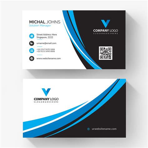 Elegante tarjeta de presentación corporativa - Descargar Vectores Gratis, Illustrator Graficos ...