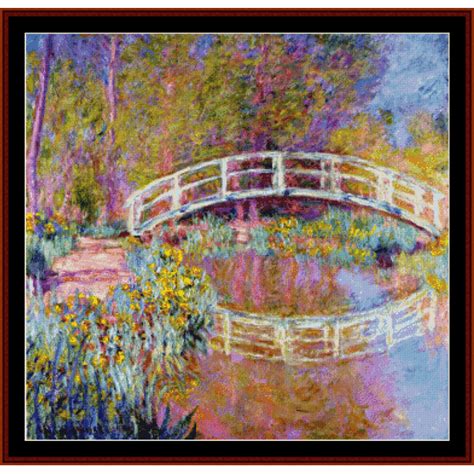 Bridge in Monet's Garden - Monet cross stitch pattern – Cross Stitch ...