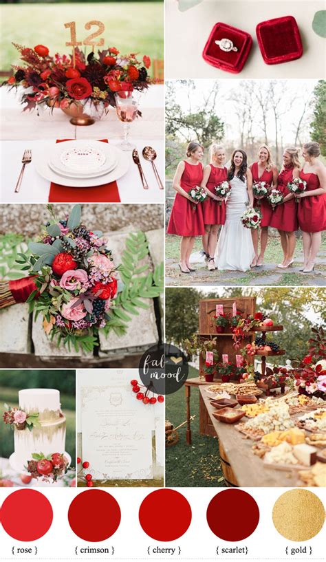 Red wedding theme for classic brides