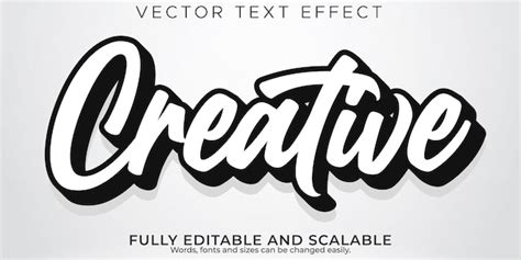 Free Vector | Editable text effect modern, 3d creative and minimal font style
