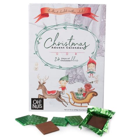 Oh! Nuts Holiday Chocolate Variety Advent Calendar Gift Box • Holiday Nut Gift Baskets • Holiday ...