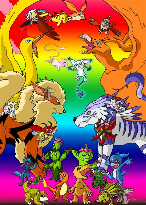 Pokemon and Digimon Together by Arvata on DeviantArt