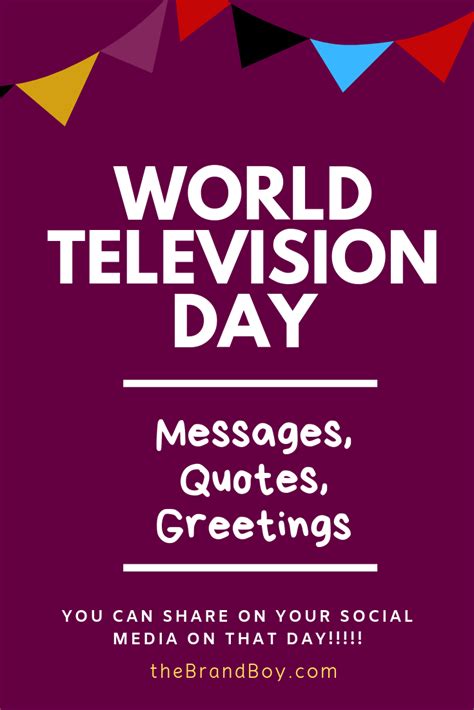 the words world television day messages, quotes, greetings and media on that day