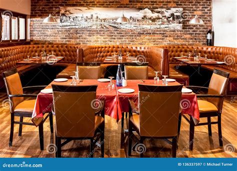 Interior of Booth Style Restaurant Diner with Brown Interior Editorial ...