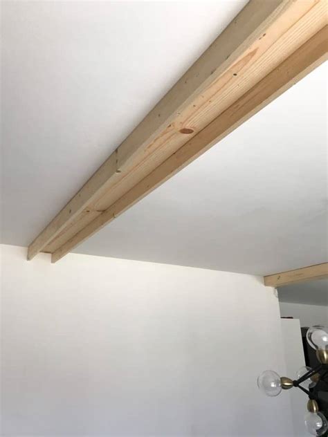 How to Install Faux Wood Beams, DIY White Faux Ceiling Beams