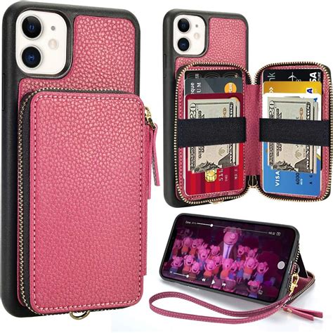 ZVE Zipper Wallet Case Compatible with iPhone 12 Mini: Amazon.co.uk ...