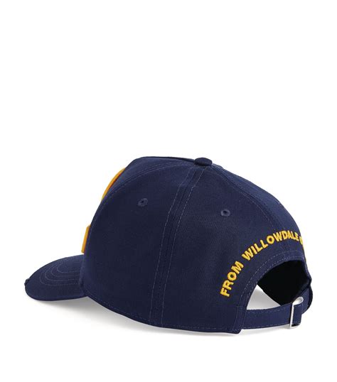 Dsquared2 navy Logo-Patch Baseball Cap | Harrods UK