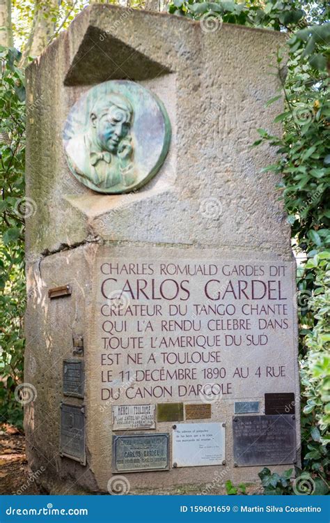 Statue of Carlos Gardel in the Compans Caffarelli Garden in Toulouse ...