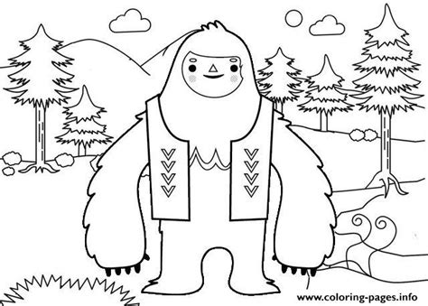 Everest Is A Yeti Coloring page Printable