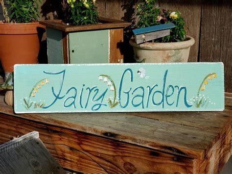 Wood garden signs,rustic home decor,fairy garden decor,outdoor garden ...