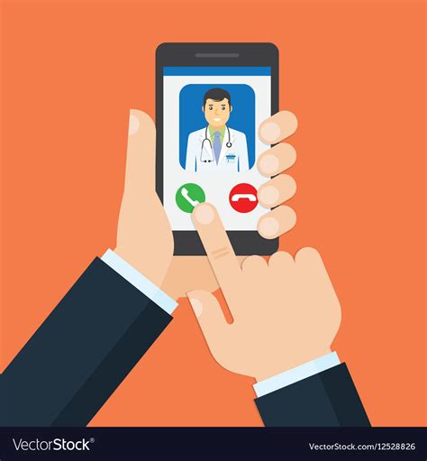 Medical consultation to call the doctor Royalty Free Vector