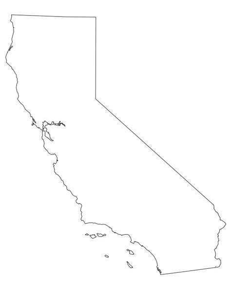 Clipart - California Map Outline | California map, California state tattoos, Map outline