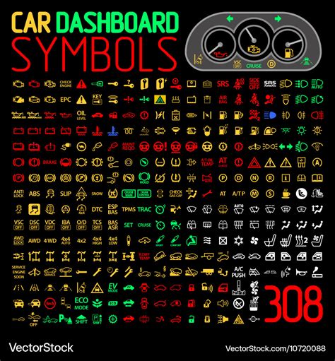 Collection of car dashboard panel Royalty Free Vector Image