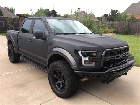 My finished 2017 Ford Raptor Custom Kevlar matte textured paint job Rotifom flat black 17x9 ...