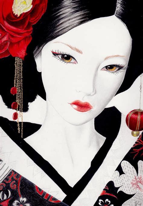 Geisha Drawing - Geisha Fine Art Print | Geisha art, Japanese art ...