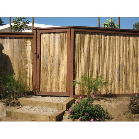 Natural Bamboo Fencing Decorative No Dig Fence Panels 3/4" D | Bamboo fence, Backyard, Backyard ...