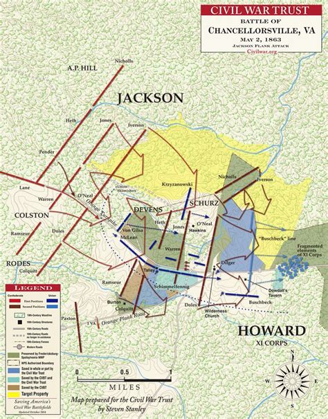 Jackson's Flank Attack, May 2, 1863 | Battle of chancellorsville, Civil war sites, Civil war ...