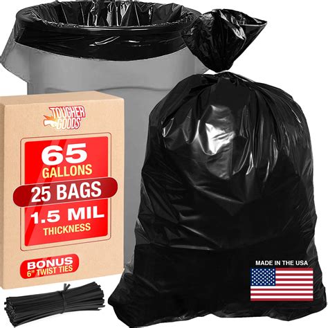 Plasticplace 50 X 48 65 Mil Black Trash Bags (25-Count) , 48% OFF