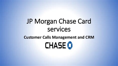 Jp morgan chase credit card services