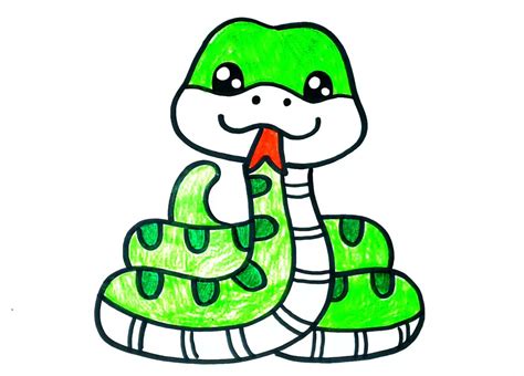 Cute Snake Drawing