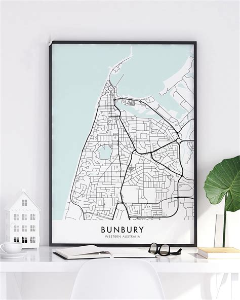 Bunbury WA Map Print - Chelsea Chelsea