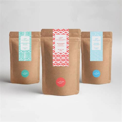 Custom Printed Food Packaging Kraft Paper Stand Up Pouch Bag | Tea packaging design, Kraft paper ...