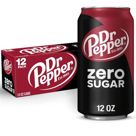 Dr Pepper Zero Sugar Soda, 12 fl oz cans, 12 pack - Walmart.com - Walmart.com