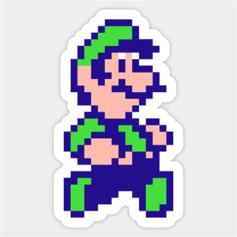 Old School Games - Luigi (Super Mario Brothers 2) - Luigi - Sticker ...