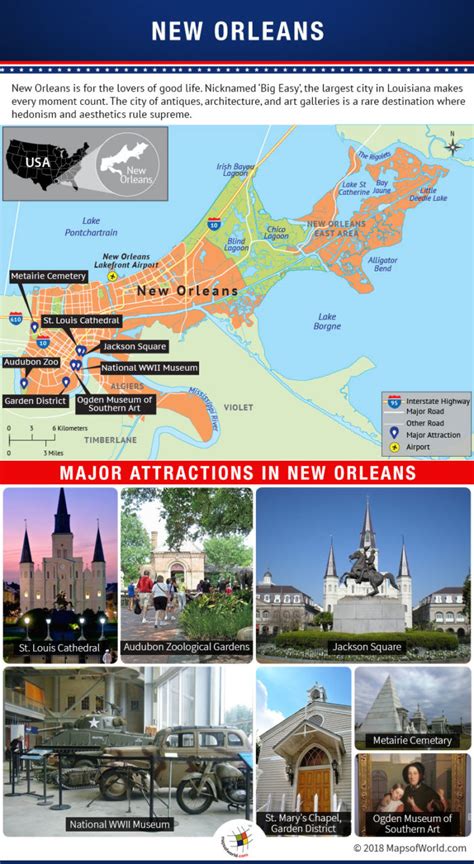 Infographic Depicting New Orleans Tourist Attractions - Answers