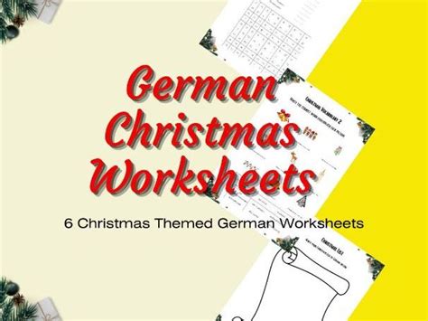 German Christmas Worksheets Activity | Teaching Resources