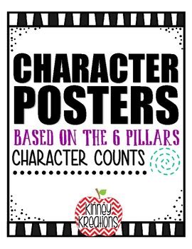 Character Education Posters {6 Pillars of Character} by Kinney Kreations