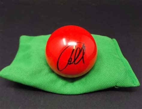 JOHN HIGGINS WORLD Champion Signed Snooker Ball Red in Colour AFTAL RD ...