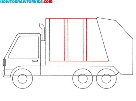 How to Draw a Garbage Truck - Easy Drawing Tutorial For Kids