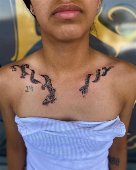 11+ Snake Collarbone Tattoo Ideas That Will Blow Your Mind!