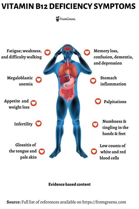 Vitamin B12 Deficiency Symptoms - Evidence Based Content