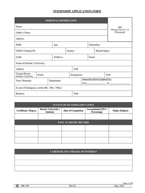 Internship application template: Fill out & sign online | DocHub