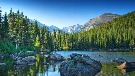 1920x1080px, 1080P free download | ROCKY MOUNTAIN NATIONAL PARK, forest, Colorado, water, green ...