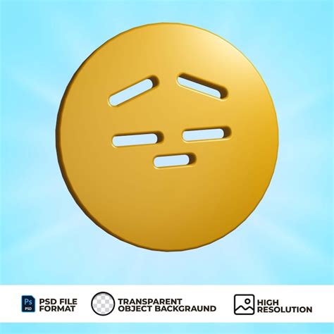 Premium PSD | 3d emoji with chill face