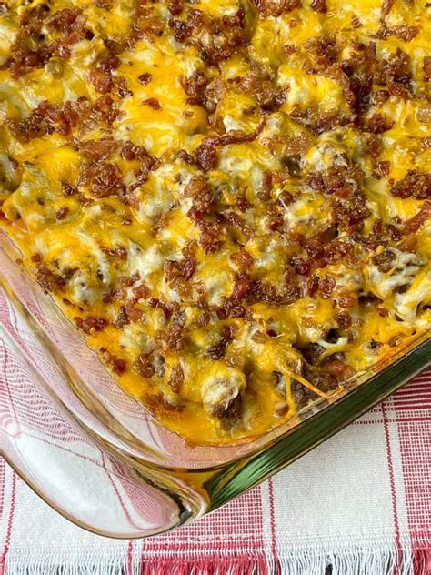 Keto Ground Beef and Bacon Casserole - Plowing Through Life