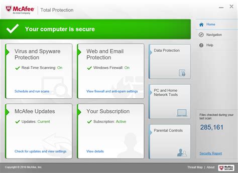 Viewing results of prior antivirus scans for McAfee Total Protection