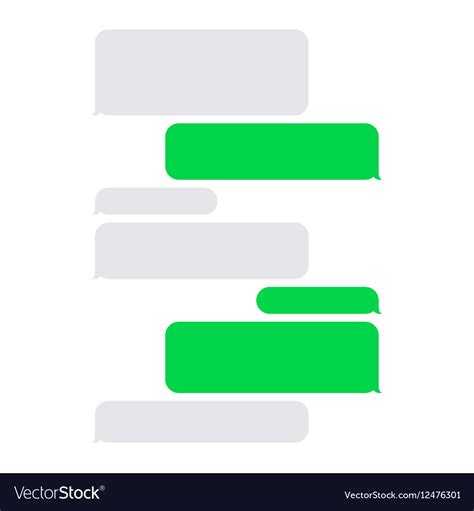 Short Message Service SMS Blank Bubbles Set Vector Image