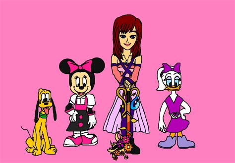 Kairi Kingdom Hearts Fanart with Minnie and Daisy and Pluto - Kairi Photo (42999364) - Fanpop