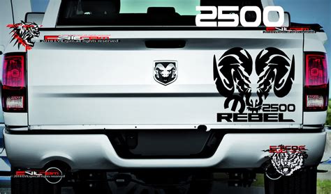 Pickup Tailgate sticker decal graphic for Dodge Ram 1500 2500 3500 Custom vinyl - Graphics Decals