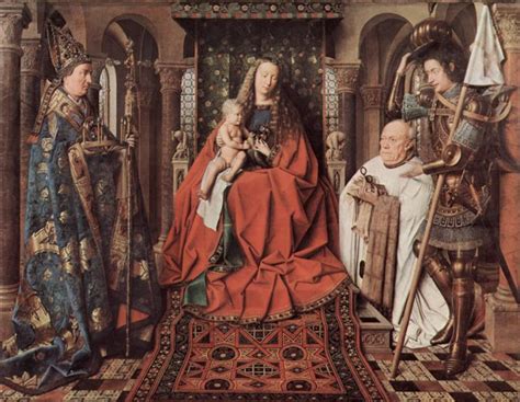 Madonna and Child with Canon Joris van der Paele, 1436 - Jan van Eyck - WikiArt.org