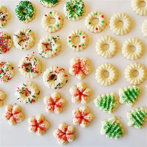 The best ever recipe for buttery spritz cookies with festive variations, perfect for a Christmas ...