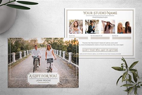 Gift Certificate Template Photoshop|Photography Gift Certificates