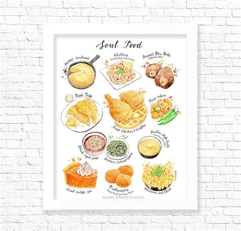 Soul Food/ Fine Art Print/ Kitchen Wall Art/ Kitchen Wall | Etsy