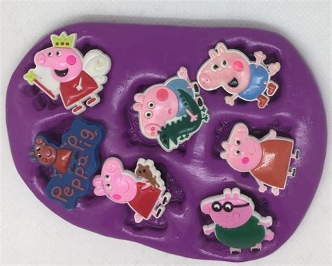 Peppa Pig and Friends Silicone Mould Mold Topper Cupcake - Etsy